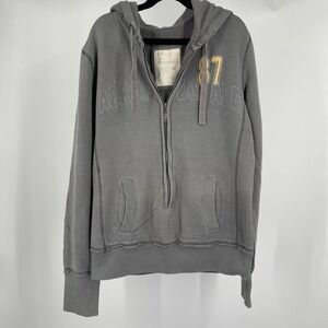 Y2K Aeropostale Grunge Zip Up Hoodie Women's M Embroidered Skater Emo Preppy
